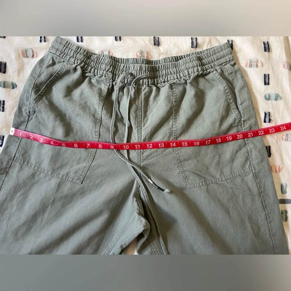 🖤J.Crew Seaside Linen Blend Pants – Faded Pistachio | Size L - Picture 13 of 14